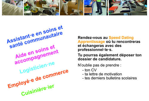 Speed dating apprentissage le 28 août 2024