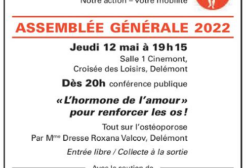 Ostéoporose, une conférence de la Dre Valcov le 12 mai à Delémont
