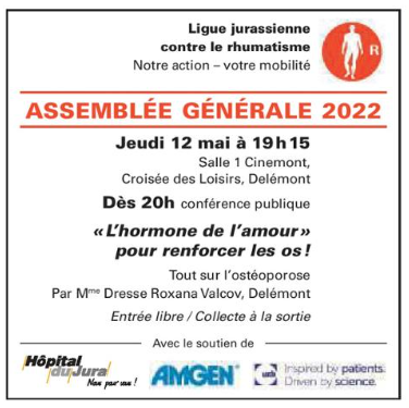 12 mai 2022 - conférence sur l'ostéoporose
