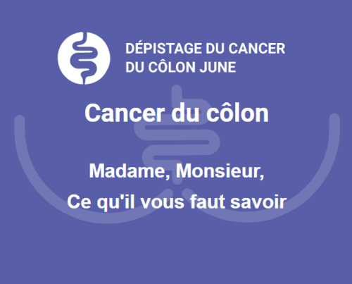 Dépistage cancer côlon